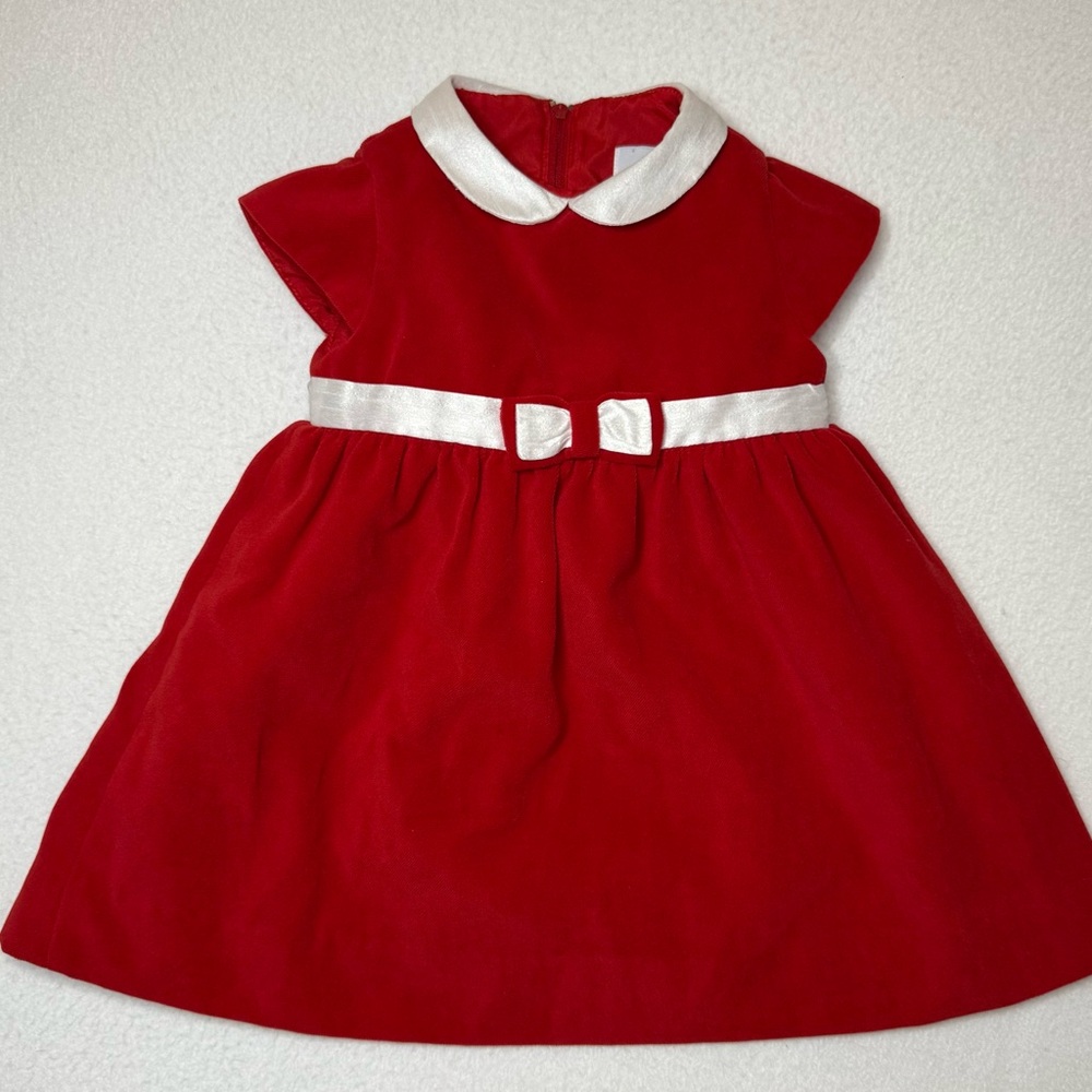 Florence Eiseman Christmas Holiday Dress Red Velvet & Taffeta Toddler Girl 24 mo